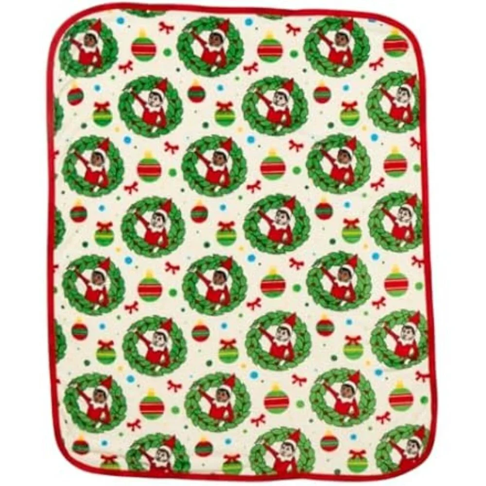 NWT Elf On The Shelf Holiday Christmas Super Soft Silk Touch Throw